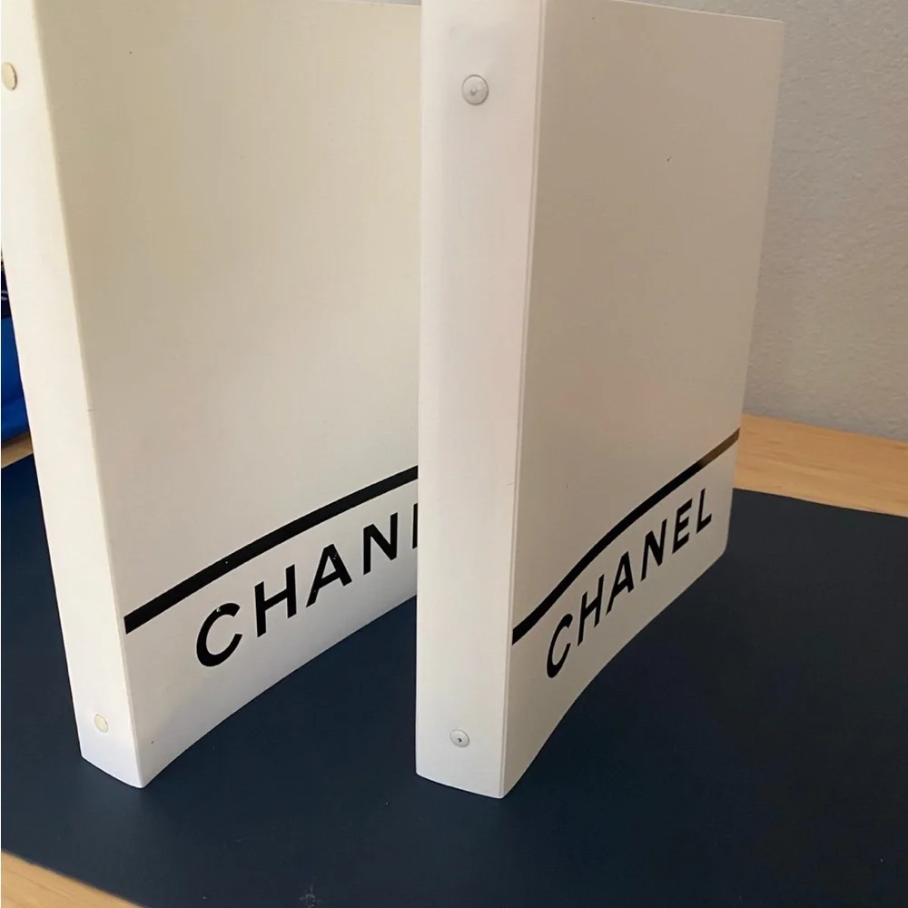 Rare Chanel collectors item stationary : folders, writing pad, binders and pouch